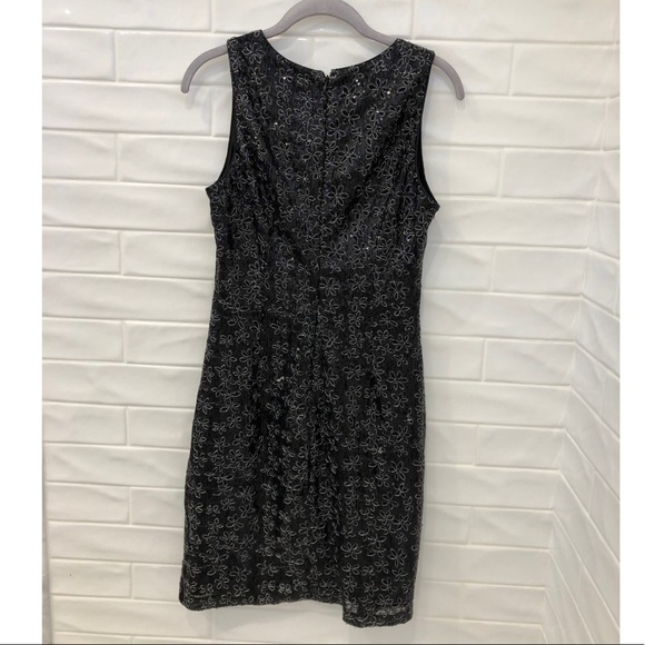 Badgley Mischka Belle Floral Embroidered Dress - Picture 4 of 9